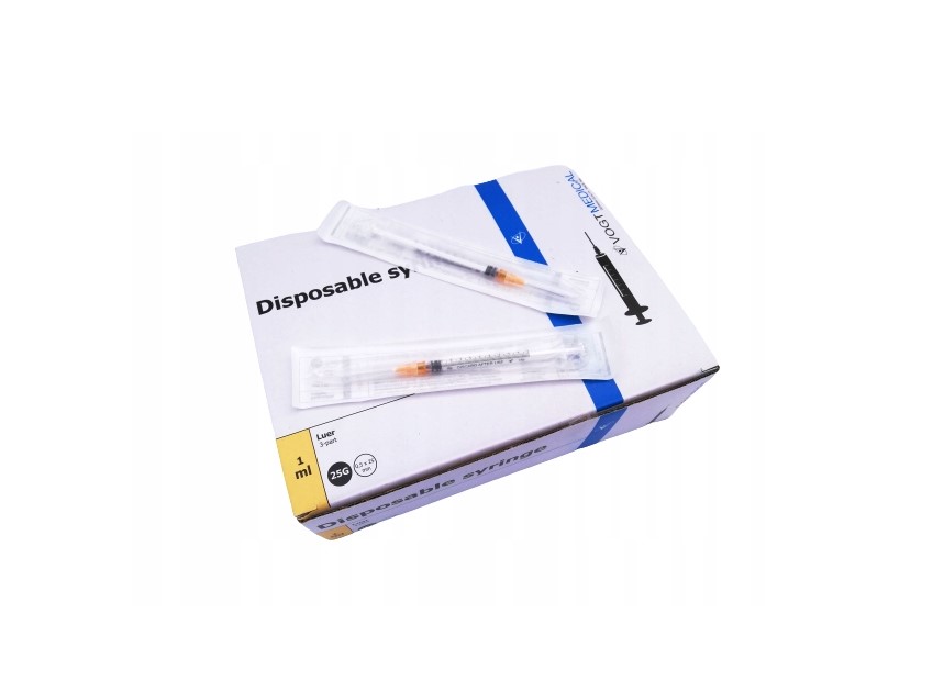Sterile Spritzen h.u. 100 Stück 1ml 0,5* 25 mit TBC-Nadel